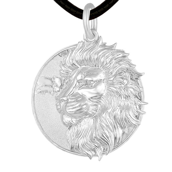 Pt950 Platinum Lion Guardian Pendant